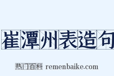 崔潭州表造句是什么意思的图片